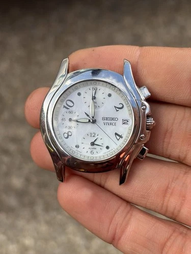 Vintage Seiko Vivace Chronograph Ladies Watch MOP Dial - Spares / repair