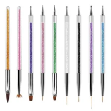 Artdone 9PC Nail Art Brushes Set - Liner Brush, Dotting Pen, Gel Polish Paint...