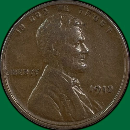 1913 Lincoln Wheat Cent Extremely Fine XF Coin #33174