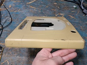 Sega Saturn JAPAN TAN DARK-OFFSET FADE-EMPTY-ROUND HOLE TOP COVER ONLY-INTACT