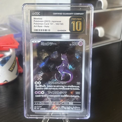 ✨✨ CGC 10 Pristine Mewtwo 183/165 AR Art Rare 151 sv2a Pokemon Card Mint, PSA 10