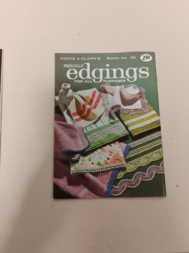 Priscilla Edgings For All Purposes Coats Clarks Embroidery Book No 159 Vintage - Picture 4 of 6