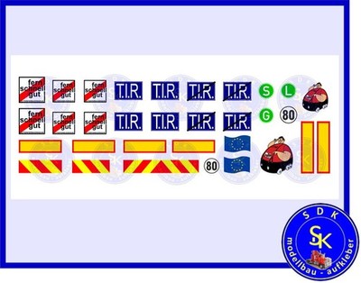 LKW Truck Aufkleber-Set Decals Sticker TIR Fern Schnell Gut - 1:18