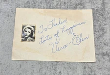 Vintage 1940s  Vera Ellen Autograph  American dancer actress singer On the Town