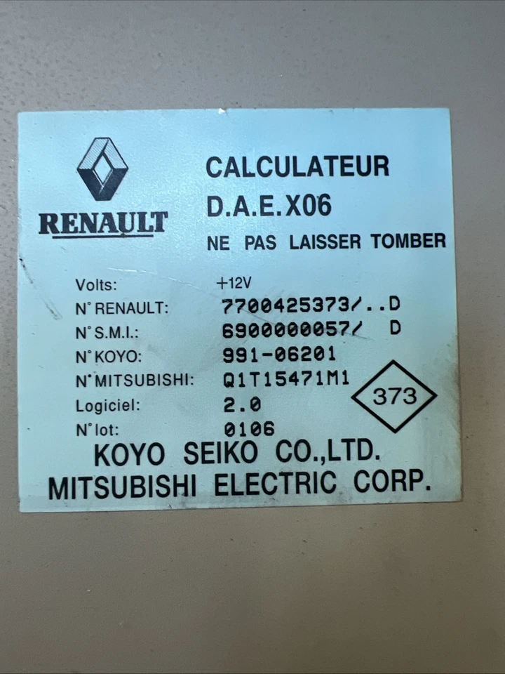 CENTRALINA SERVOSTERZO PER RENAULT Twingo I serie 7700425373 (98>00) - Immagine 3 di 3