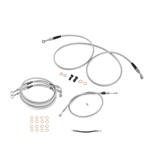 ABS 12"-14" Handlebar Brake Clutch Cable+TBW For Harley 21-23 Road Glide King - Picture 1 of 7