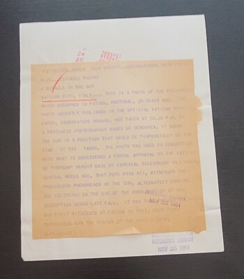 VATICAN CITY ROME VINTAGE ORIGINAL PHOTO BY SAN FRANCISCO EXAMINER