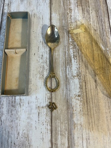 Happy Anniversary 50 Dangle Charm 50th Collectible Collectors Spoon 3 3/4" - Picture 4 of 15