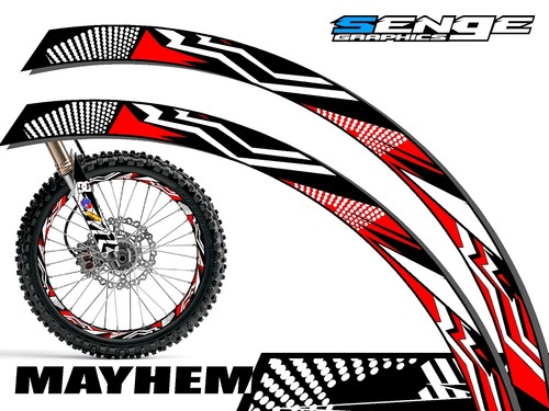 MAYHEM DIRT BIKE RIM PROTECTORS CHOOSE YOUR SIZE DIRTBIKE DECALS STICKERS DECO - Picture 1 of 1