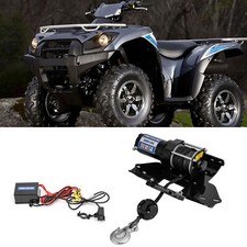 Winch and Mount Plate Kit For Kawasaki Brute ...