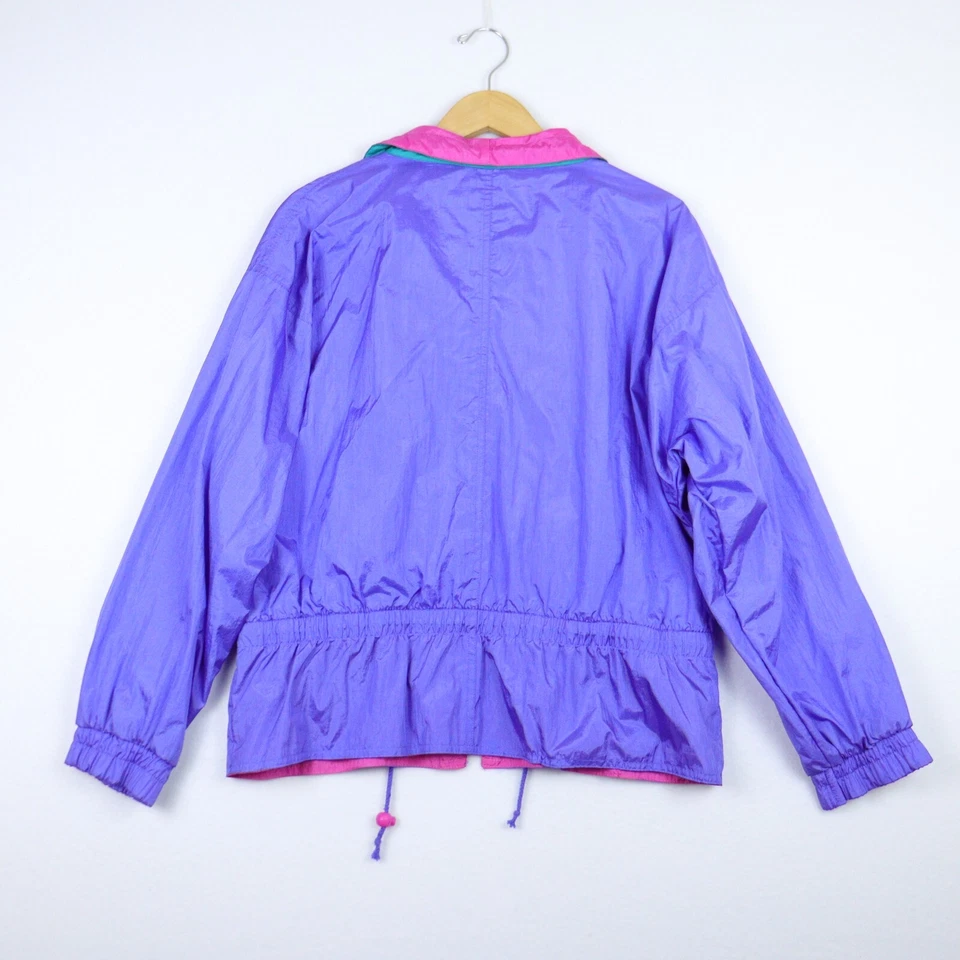 Vintage G4000 Colorblock Jacket Windbreaker Woman's Large 70's 80's Retro - Image 3 of 4