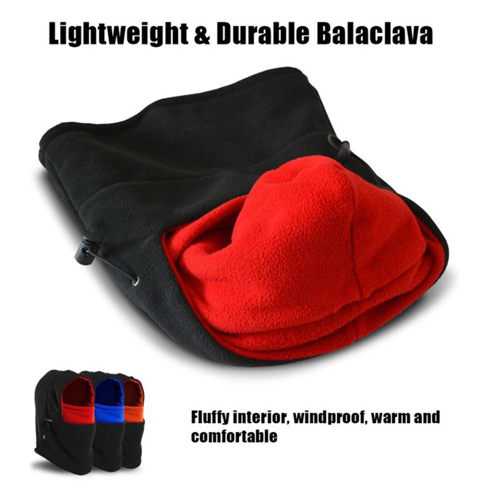 Paquete de 2 mascarillas faciales de esquí a prueba de viento polar de pasamontañas para niños calentador de cuello de invierno capucha Foto 4 de 4