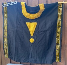 Black with Yellow Agbada Babariga 1 Pcs African Men's Garment Poncho Clothing