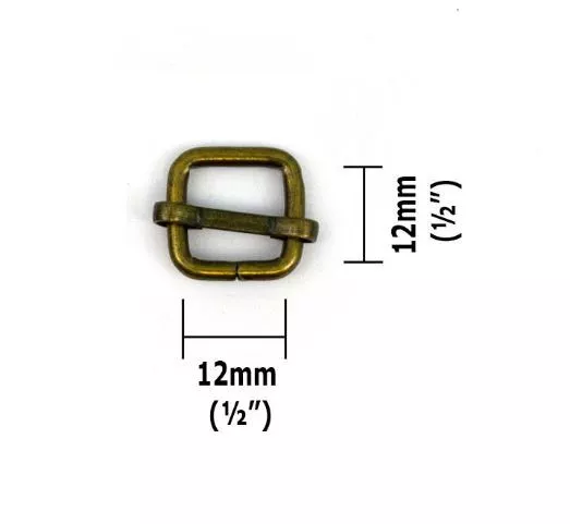 12mm Antique Brass Voodoo Bag Hardware Slide Adjusters 2 pk | eBay