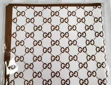 Luxury Brown Chain Pattern Wrapping Paper – Waterproof Gift Wrap for Flower Bouq