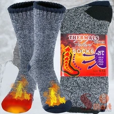 3 Pairs Mens Winter Cushioned Thermal Warm Heavy Duty Boots Socks 9-13