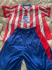 Nike Men's Atletico Madrid Home Jersey XXL SET WITH SHORTS RETAILS $150