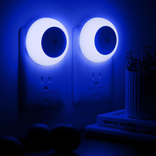 Night Light, Night Lights Plug into Wall, Dusk to Dawn Sensor, Blue Led Night Li