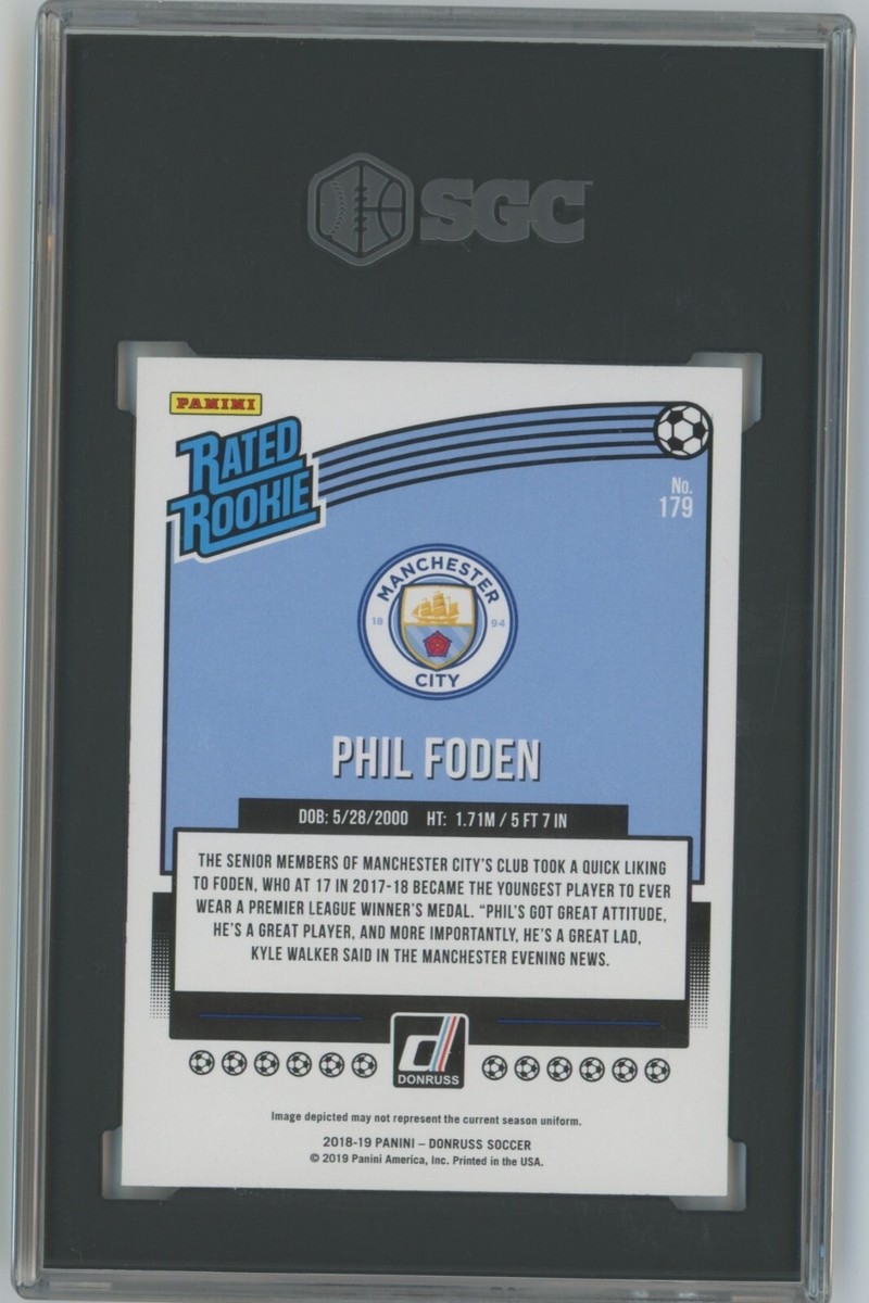 その他 2018 Phil Foden Rated Rookie Man City 2018-19 Panini Donruss #179 Phil Foden Rated Rookie SGC 9.5