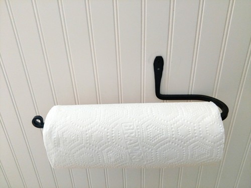 Twisted Paper Towel holder bar- Amish forged wrought iron strong & sturdy metal - Picture 2 of 19