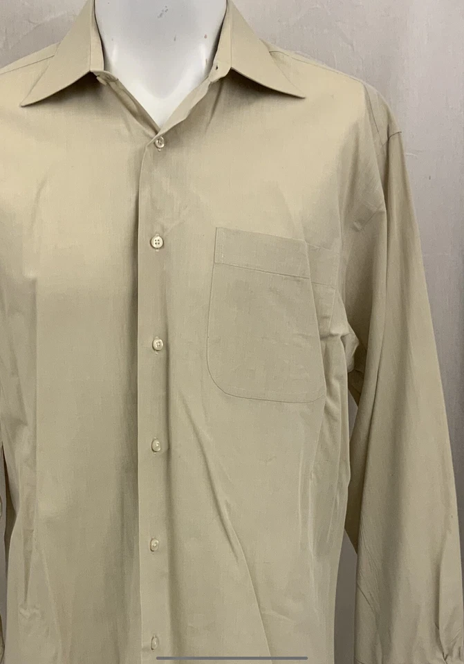 Camisa de Vestir Nordstrom 15.5 34 Marrón 100% Algodón Hecha en Hong Kong YGI W1-65 Foto 3 de 4