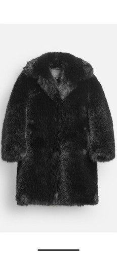 100 % authentischer ZARA Kunstfellmantel $ 329 + Steuergröße: M-L - Bild 1 von 4