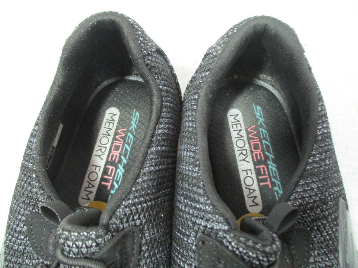スケッチャーズSlip-ins MEMORYFORM WIDEFIT Women's Shoes - SKECHERS Wide Fit Memory Foam Slip On Black