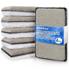 4PCS Microfiber Pad Detailing Sponge Kit for Car Interior and Leather