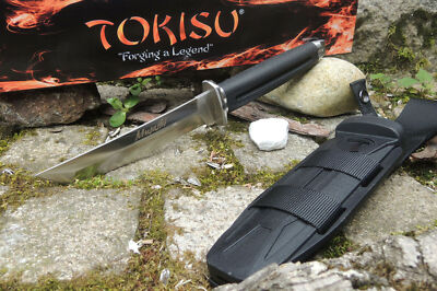 Tokisu Knives MUSASHI Messer Fahrtenmesser 7Cr17MoV Stahl Rubber Handle 