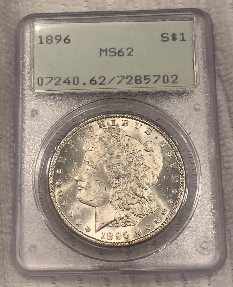 1896 P Morgan Silver Dollar OGH RATTLER MS62 PCGS BU Unc Ms 62 | eBay