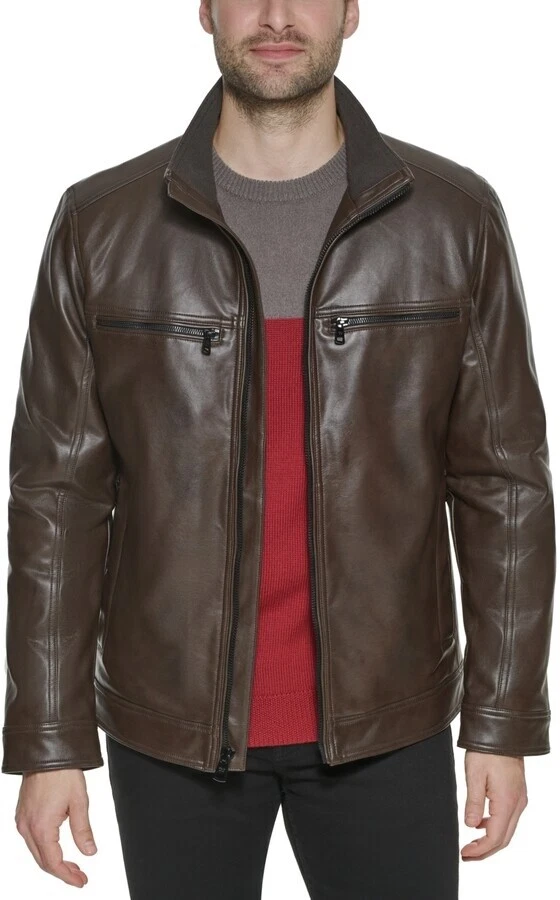 $225 Klein Men&#039;s Leather Moto XL pma3122 | eBay