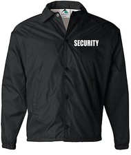 Security windbreaker jacket with Reflective decoration both left chest and back.