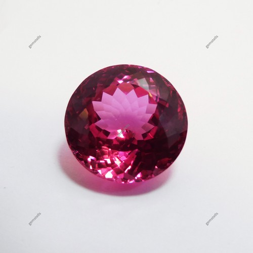 Beautiful Natural 28.75 Carat Pink Ruby ROUND Cut CERTIFIED Loose Gemstone - Picture 5 of 15