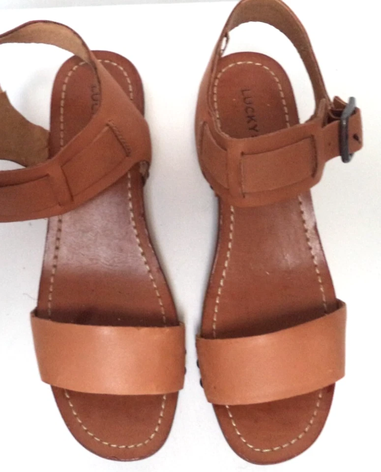Lucky Brand Hannela Leather platform clogs platform sandals heels NEW Size Sz 6 - Image 4 of 4