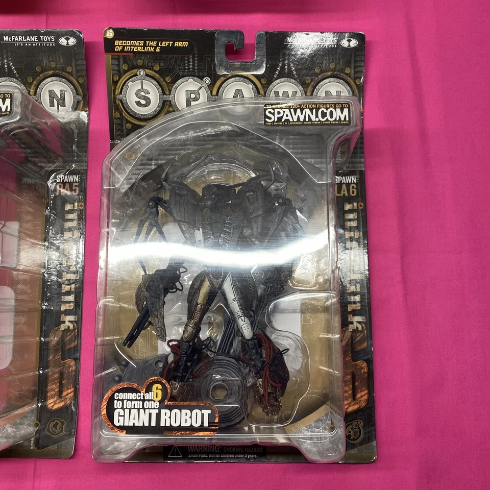 Conjunto completo de 6 bonecos de ação robô SPAWN INTERLINK 6 Series 18 McFarlane Toys - Imagem 2 de 4