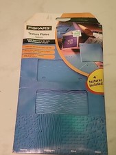 Fiskars Texture Plates Nature Pack Embossing Cardmaking 2 Plates 4 Textures