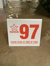 Classic Carl's Jr Table Tent Sign 97