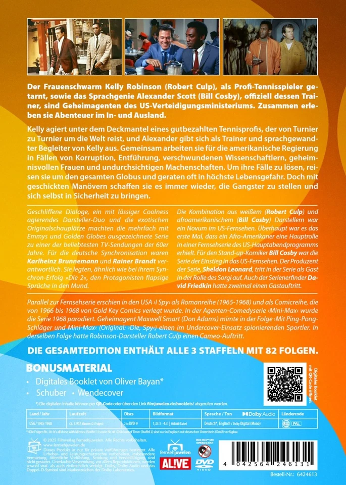 Tennisschläger und Kanonen (I Spy) - Gesamtedition (Alle 3 Staffeln) [21 DVDs] - Bild 2 von 4