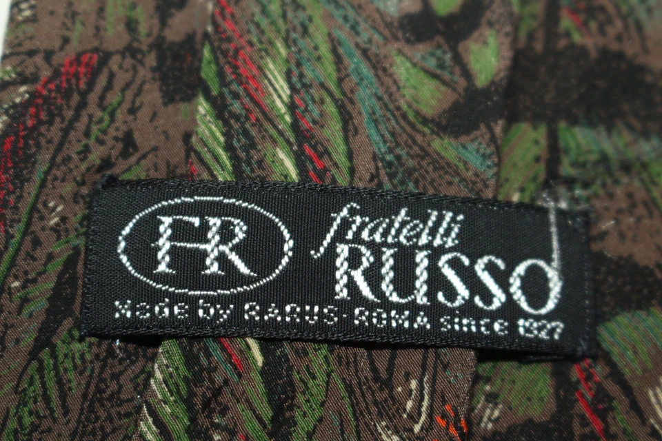 Corbata de seda FRATELLI RUSSO Hecha en Italia F53866 Foto 4 de 4
