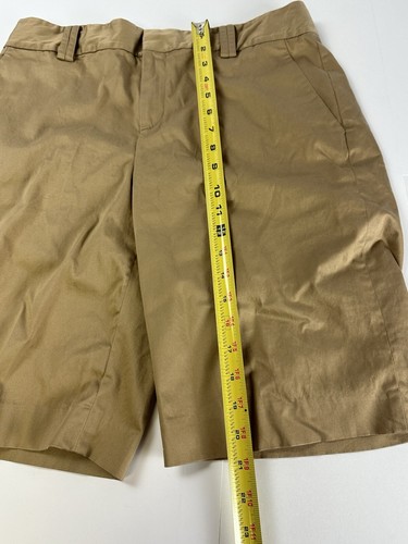 Lauren Ralph Lauren Womens Chino Khaki Shorts Size 10 Beige Cotton Flat Front - Picture 3 of 7