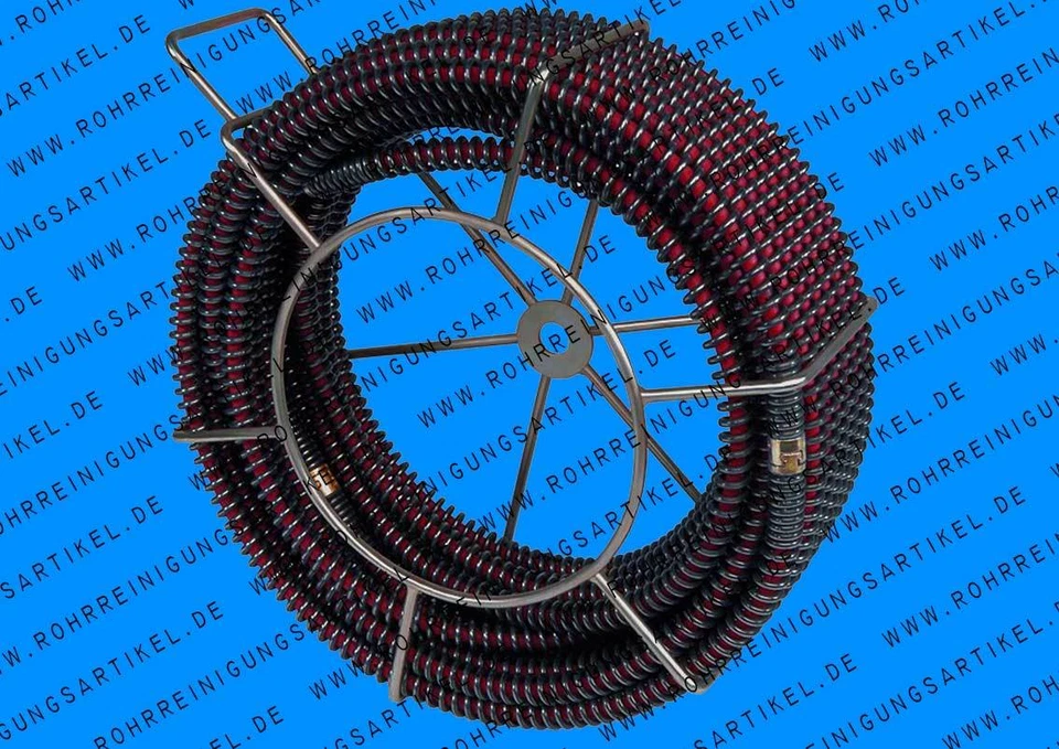 5 Profi S-SMK Spiralen (Wellen) im Spiralkorb - 22mm / 7/8" Rohrreinigung Korb