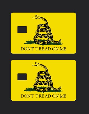 2 Don t Tread On Me Debit/Credit Card Small Chips Skin Stickers