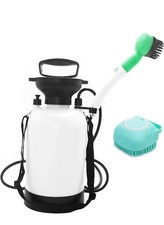 Portable Dog Shower with Pet Silicone Bath Massage Brush 1.3 gal Dog Washer, ...