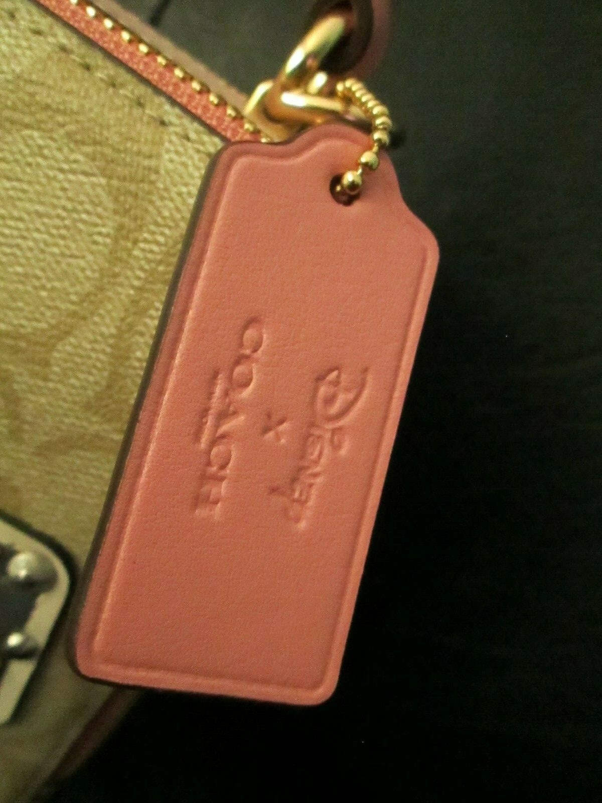 Rare Disney X  Coach Box Crossbody Purse Bag Cinderella Canvas Pink Patches image 9