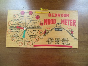 Details About Vintage Bedroom Mood Meter Wood Sign Plaque Silly Wedding Gift Novelty Gag