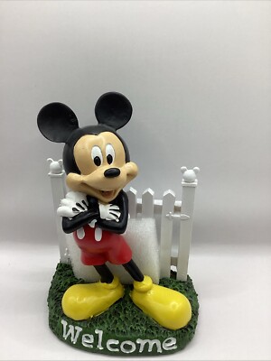 Minnie & Mickey Mouse Disney “Welcome” Garden Statues 7'' Figures