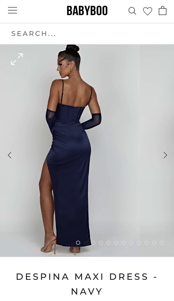 Babyboo Despina Maxi Dress Party Ball Christmas Navy Size S - Brand New &  Tags | eBay UK