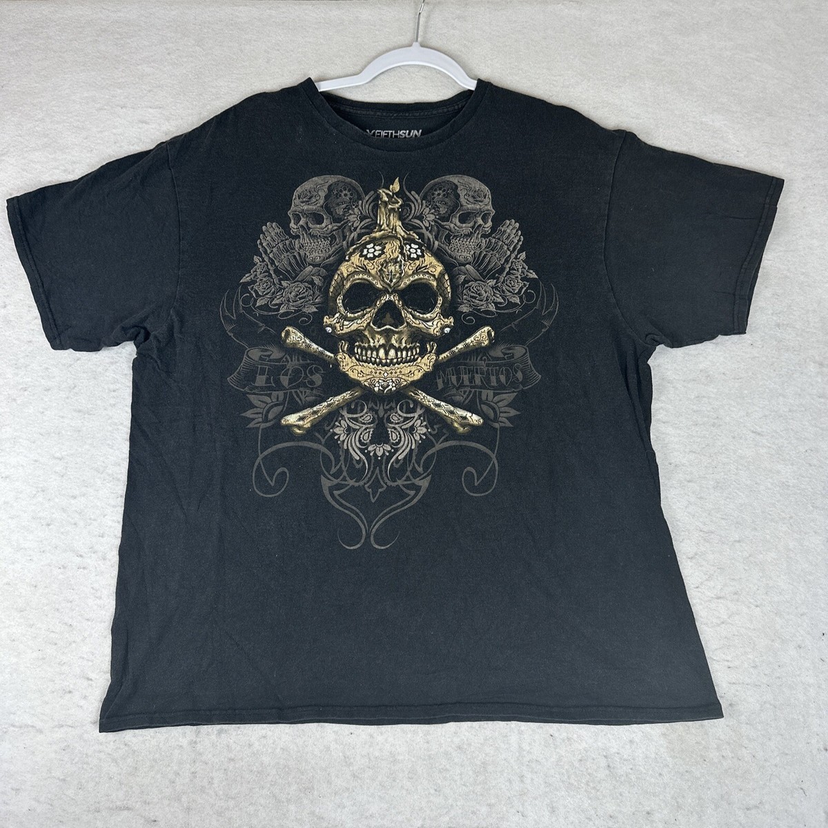 Vintage Y2K Skull Skeleton T Shirt Size XL Black Punk Metal Vintage Y2K Skull Skeleton T Shirt Size XL Black Punk Metal