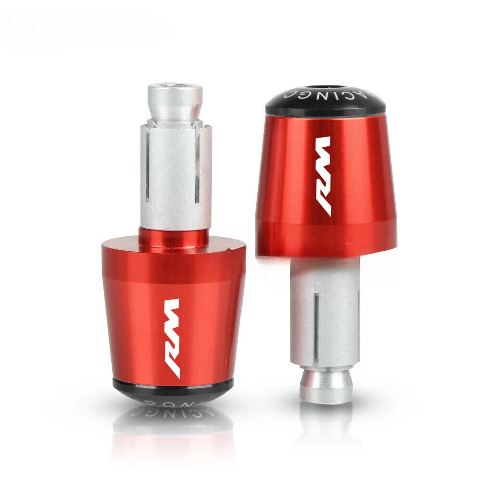 Red Grip Handlebar Balanced Plug slider Bar End Weights Cap Cover For SUZUKI RM — 第 4/4 张图片