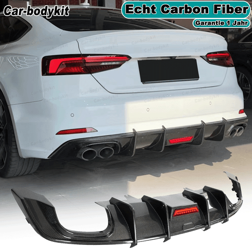 Diffusore Posteriore Carbonio Diffusore Paraurti Posteriore per AUDI A5 Sline S5 17-20 - Foto 1 di 11
